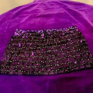 Alice and Olivia sequenced mini skirt